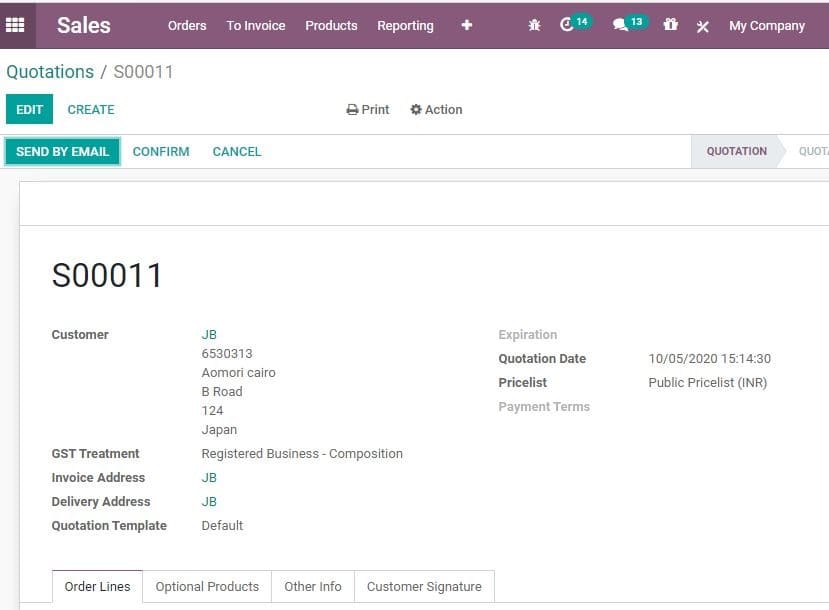 odoo-sales-invoice