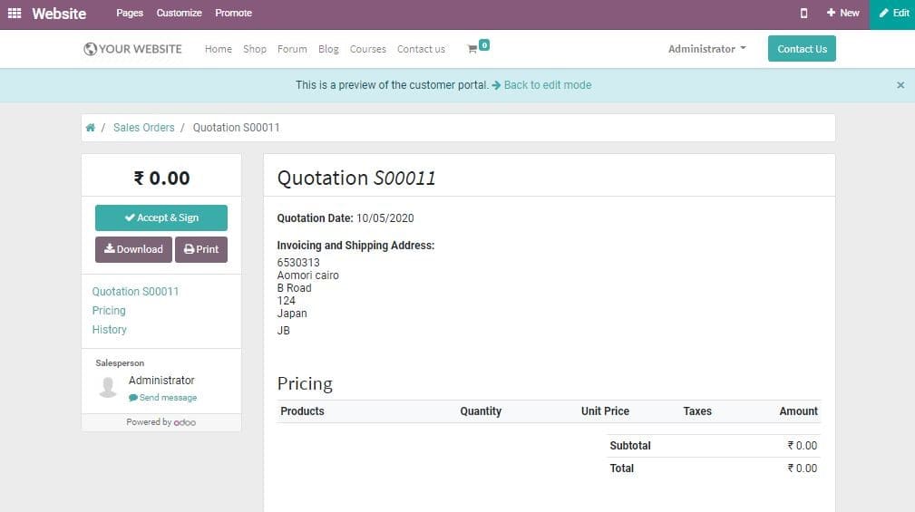 odoo-sales-invoice