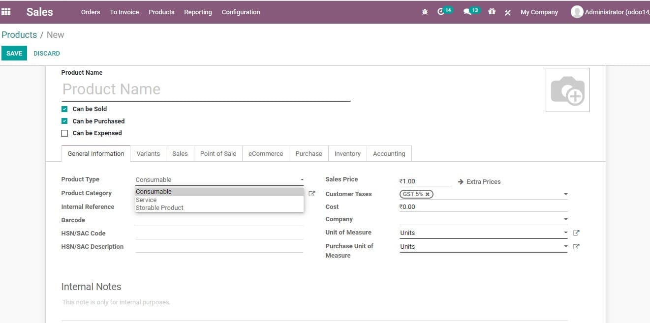 odoo-sales-invoice