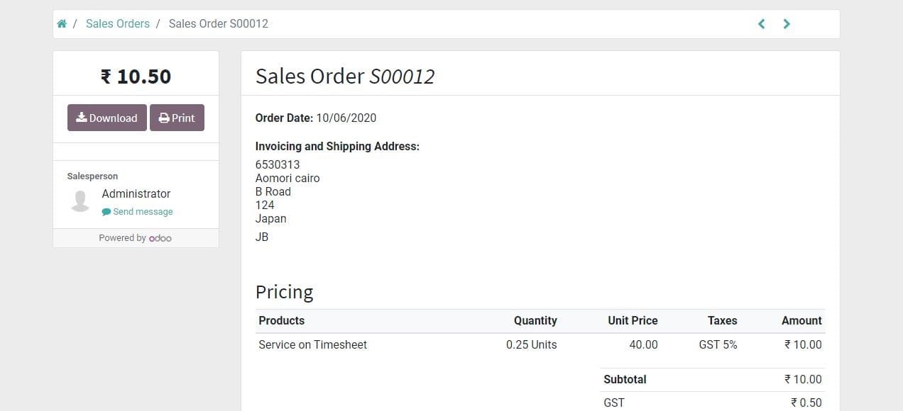 odoo-sales-invoice