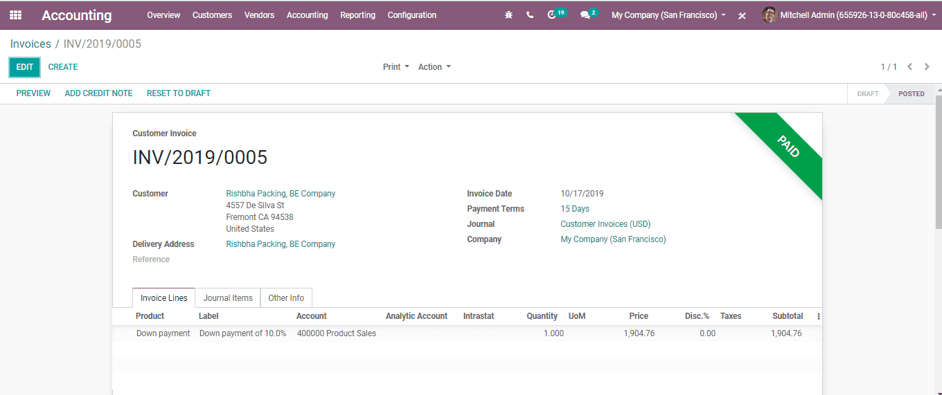 odoo-sales-invoice