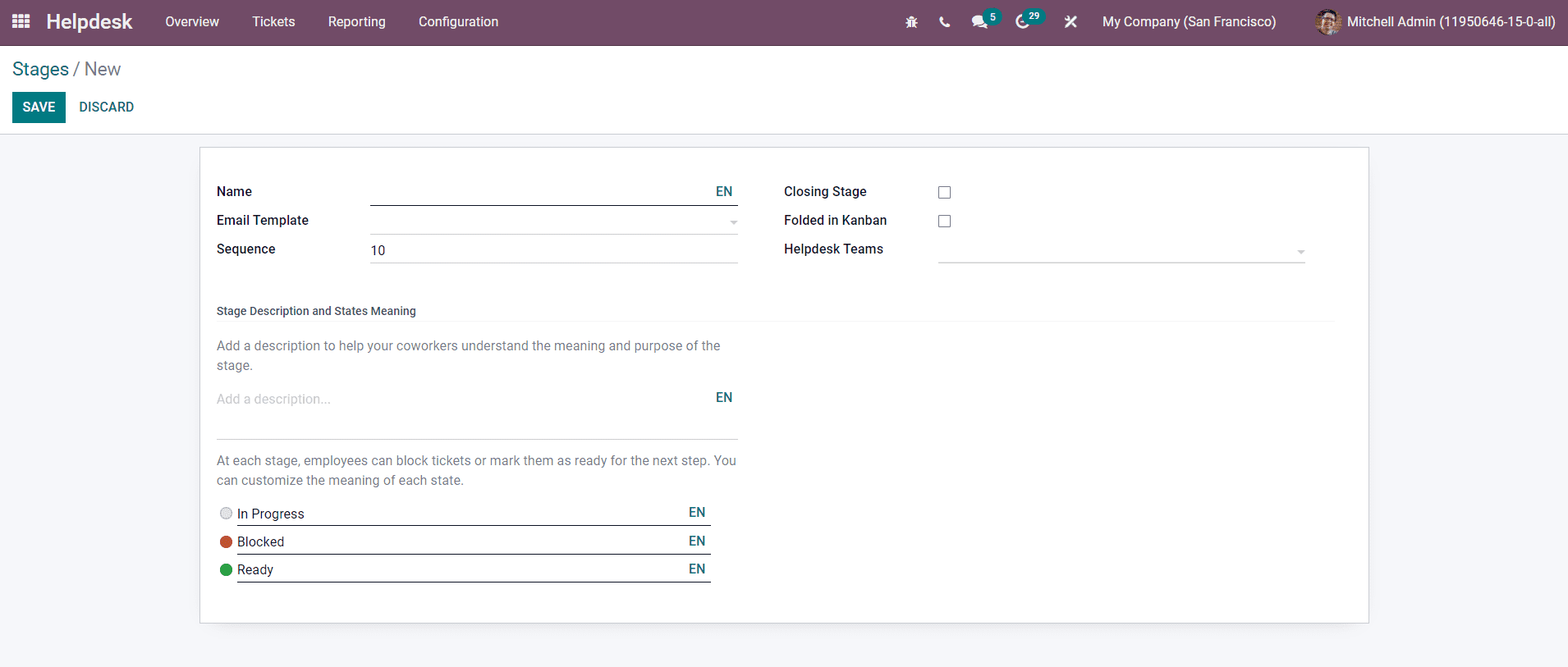 Odoo 15 Help Desk 