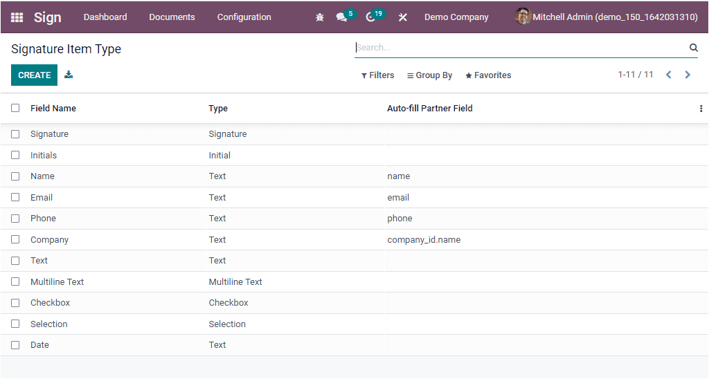 Odoo 15 Sign 