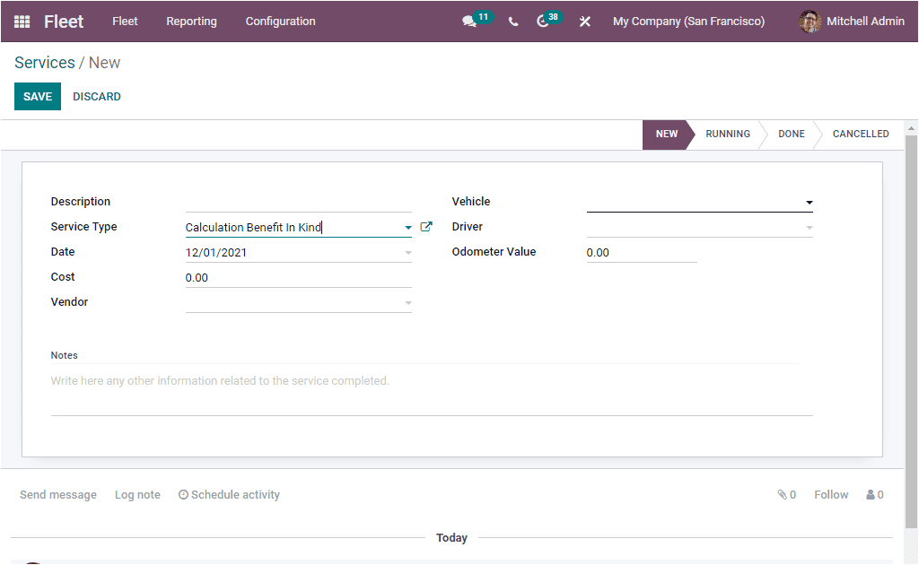 Odoo 15 Fleet Management