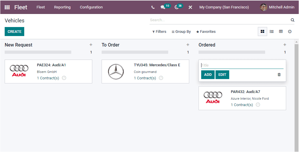 Odoo 15 Fleet Management