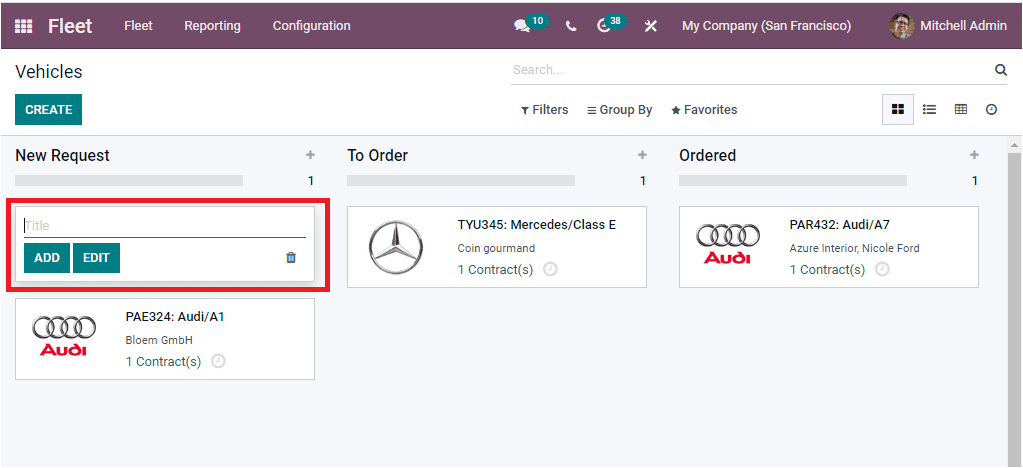 Odoo 15 Fleet Management