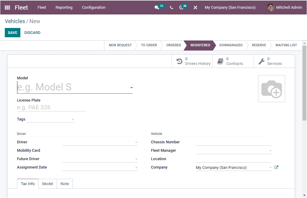 Odoo 15 Fleet Management