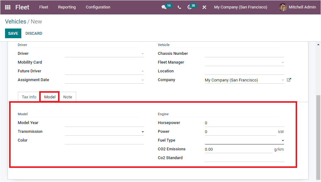 Odoo 15 Fleet Management