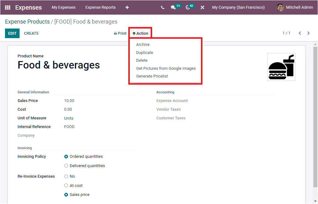 odoo 15 Expenses