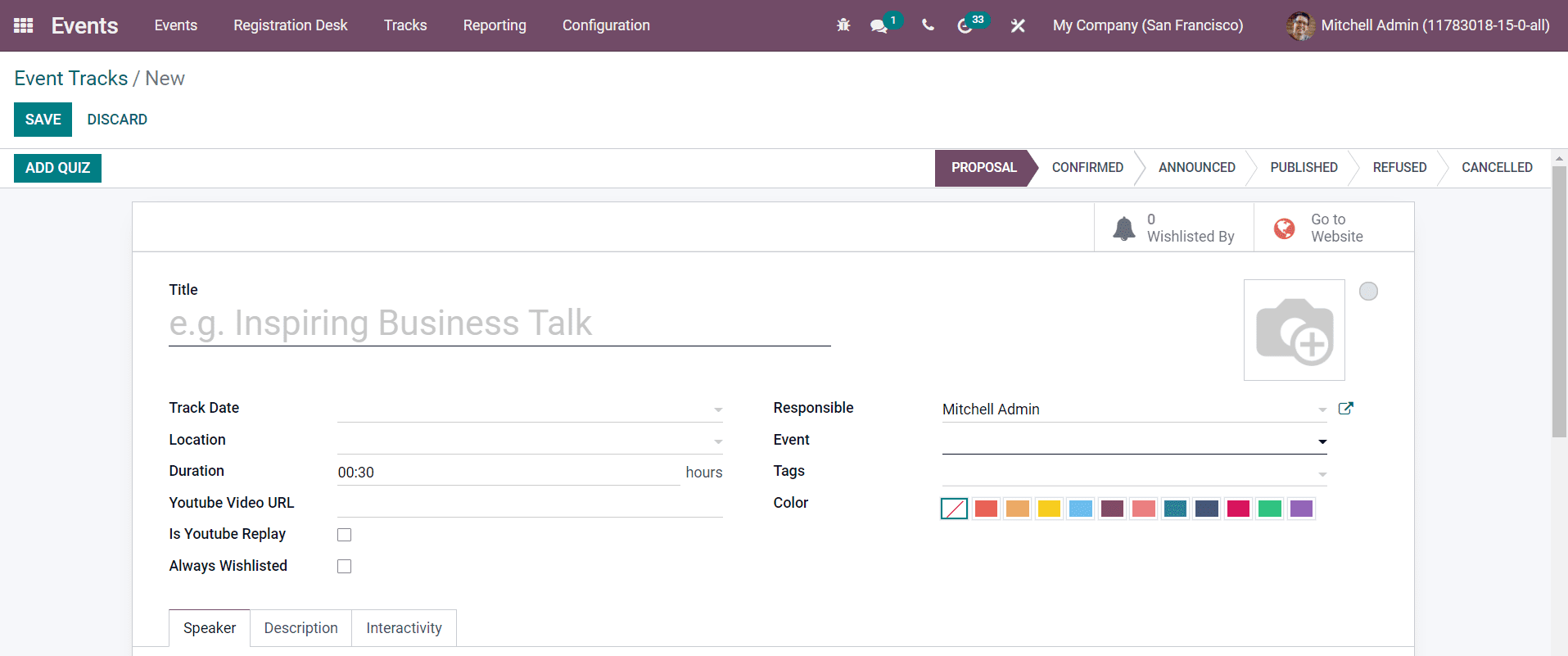 Odoo 15 Events