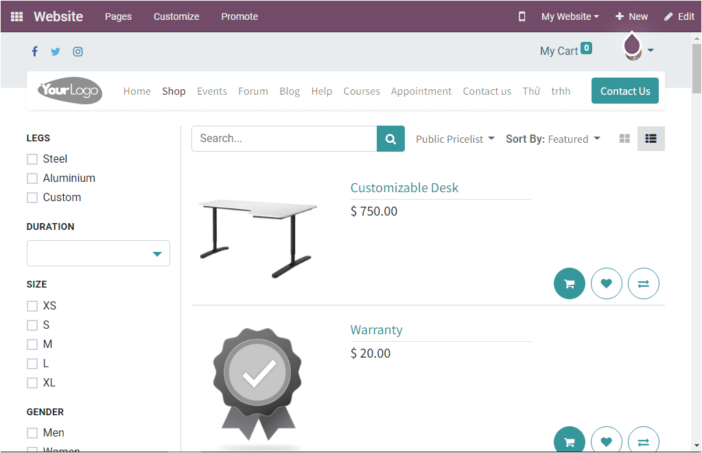 Odoo 15 Website Ecommerce