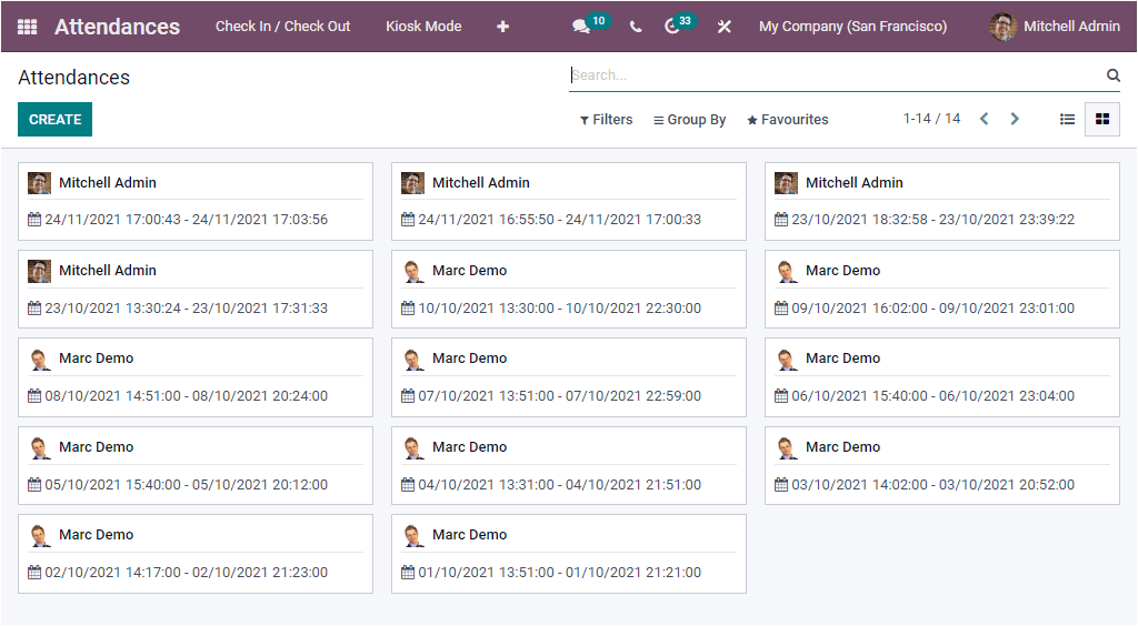 odoo-attendancest