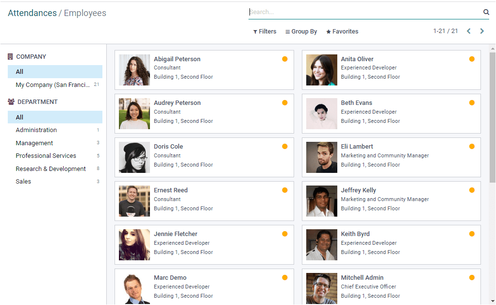 odoo-attendances