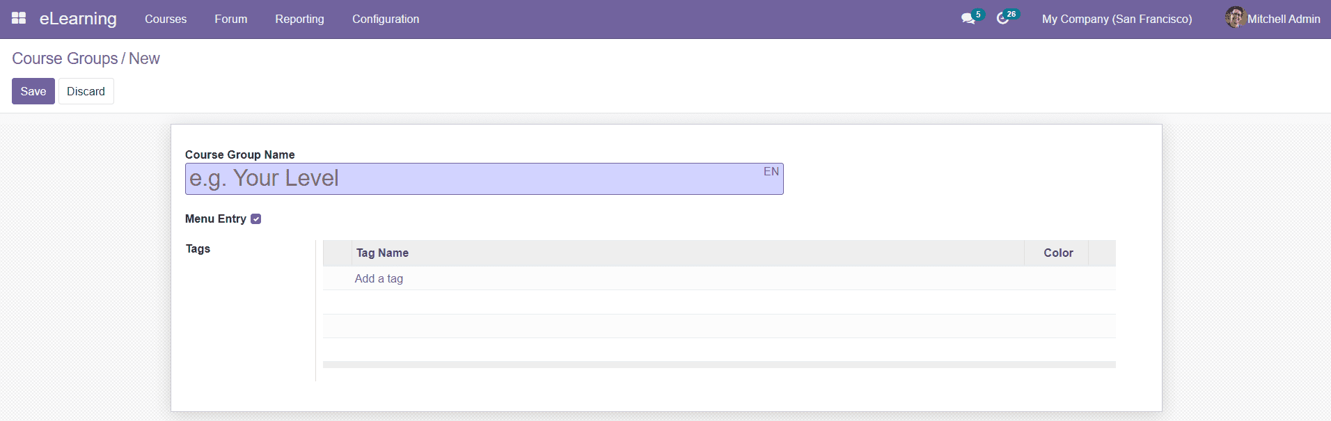 Odoo 15 E-learning