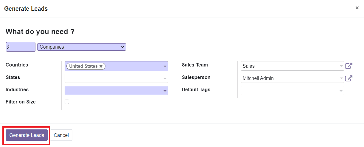 Odoo 14 CRM Module