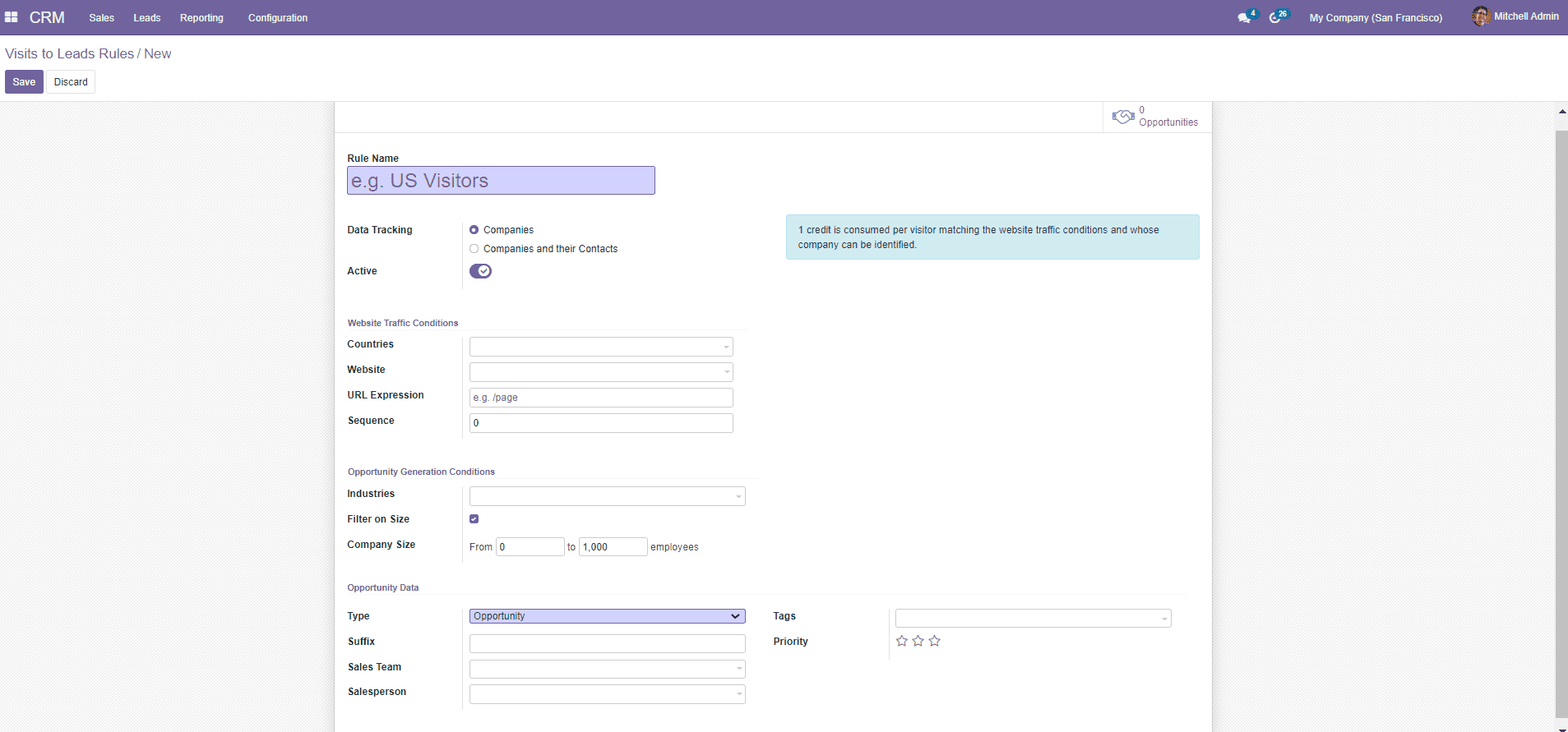 Odoo 14 CRM Module