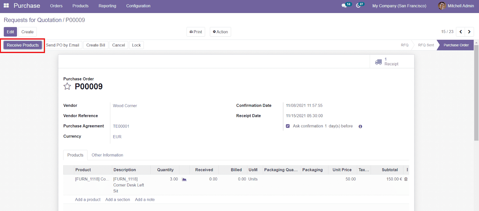 Odoo 15 Inventory