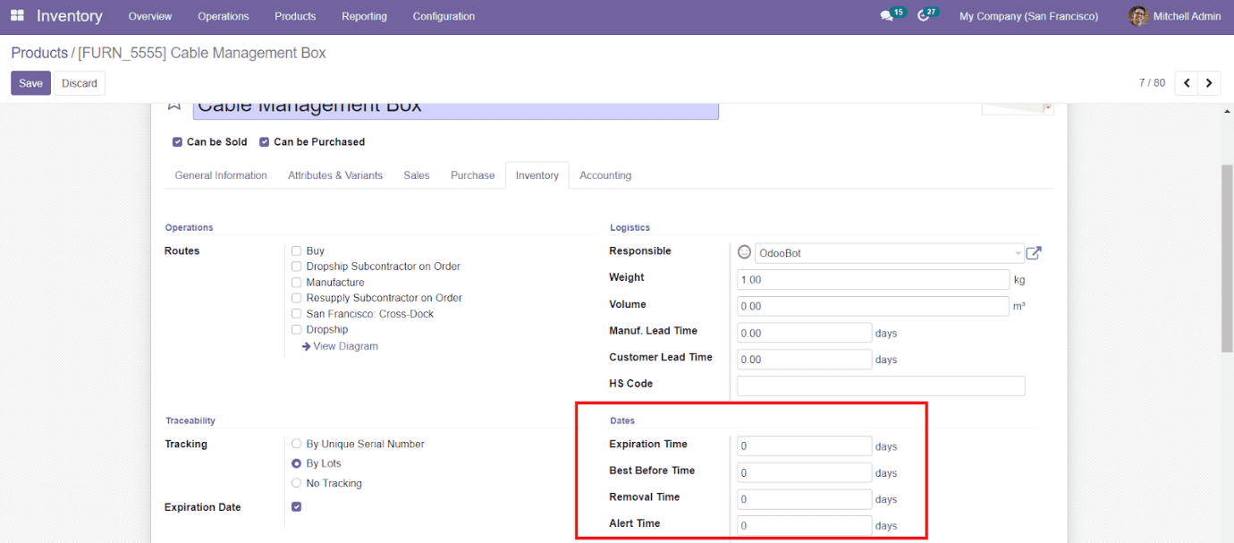 Odoo 15 Inventory