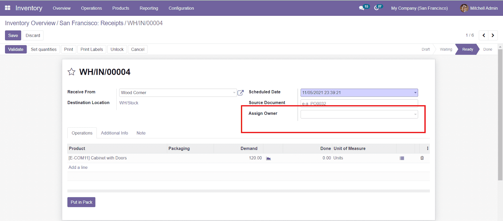 Odoo 15 Inventory