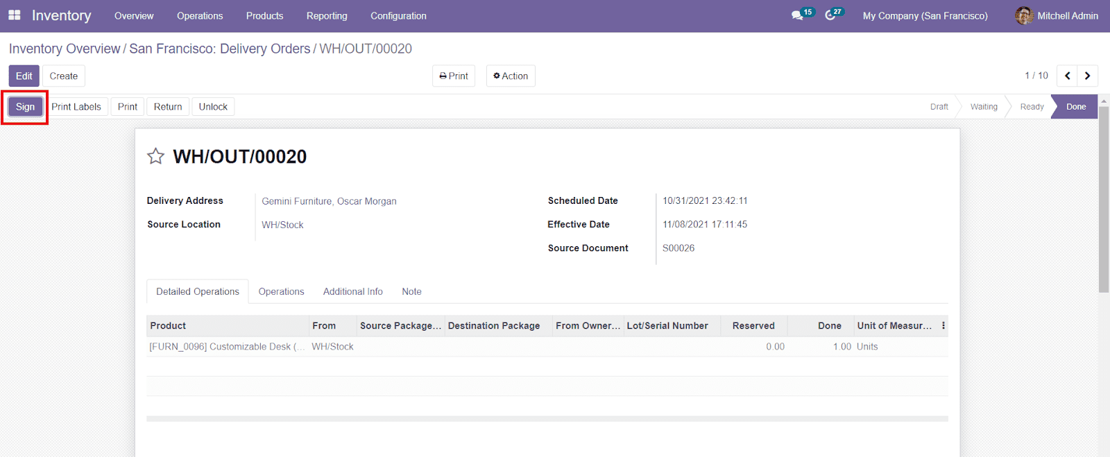 Odoo 15 Inventory