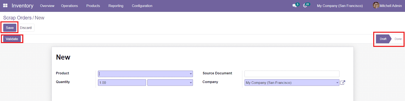 Odoo 15 Inventory