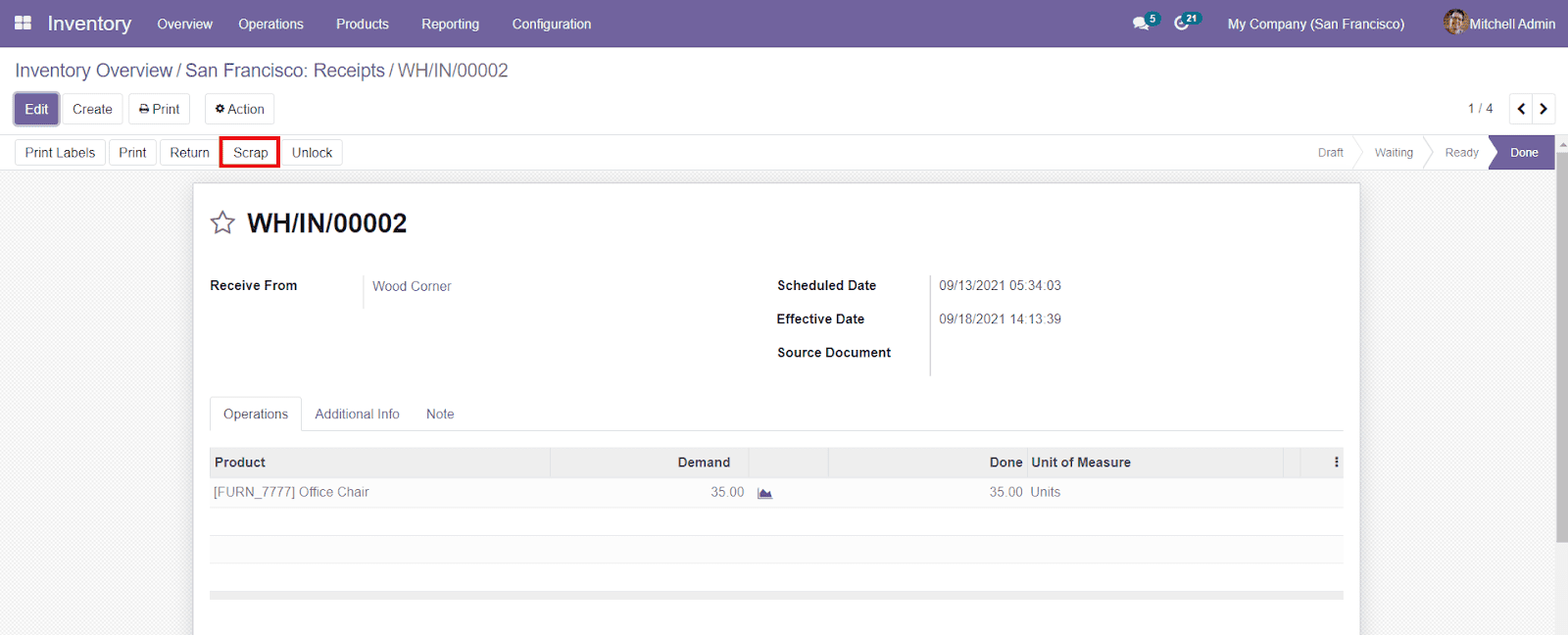 Odoo 15 Inventory