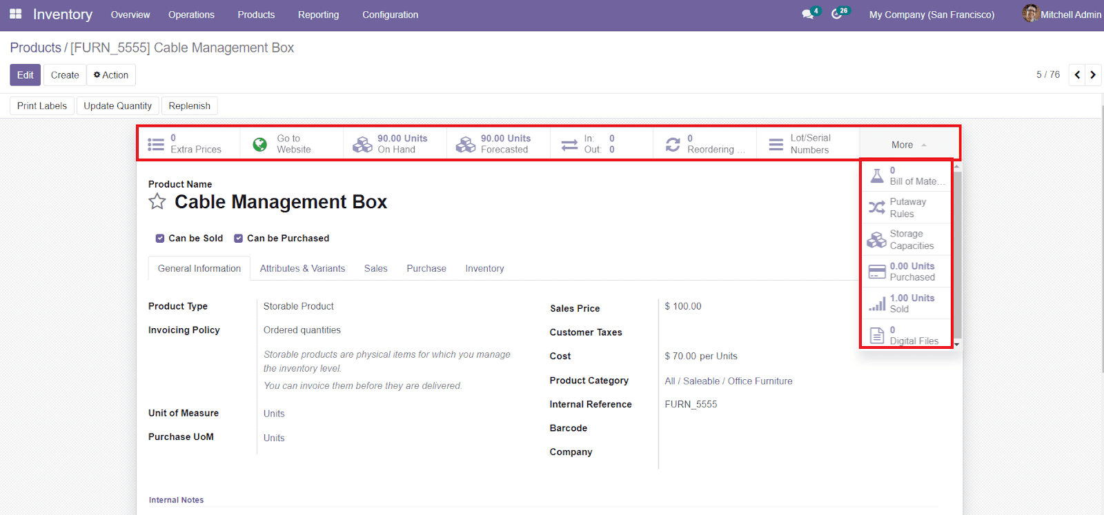 Odoo 15 Inventory