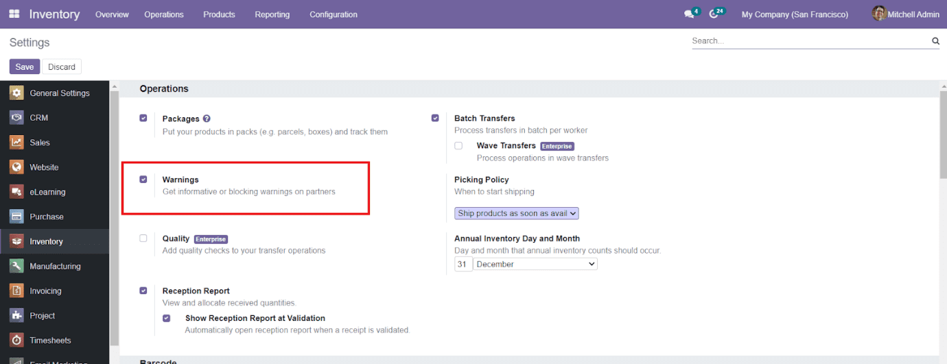 Odoo 15 Inventory