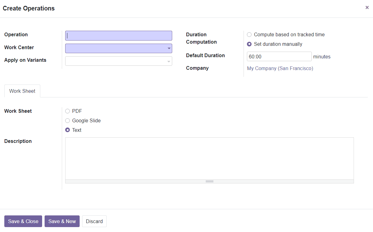 Odoo 15 manufacturing