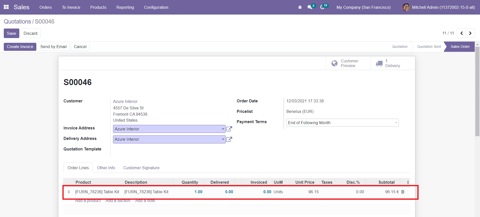 Odoo 15 manufacturing