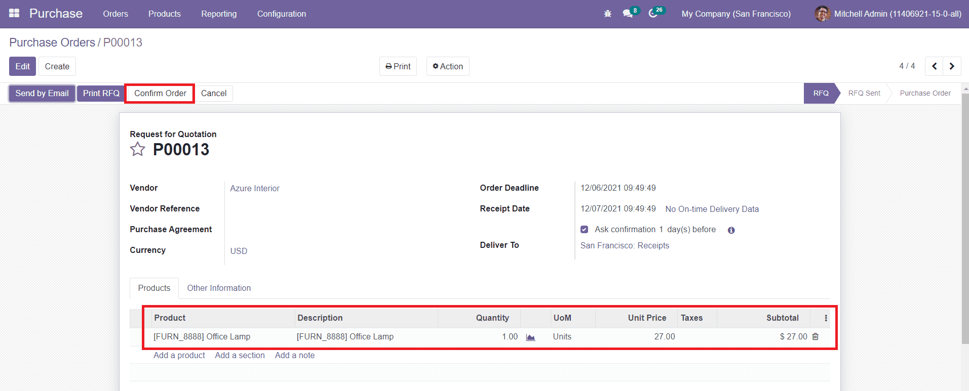 Odoo 15 manufacturing