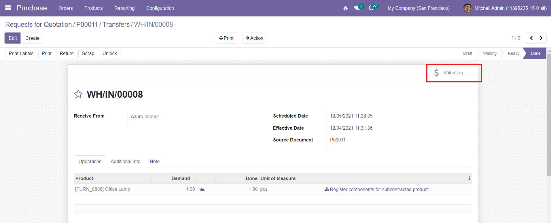 Odoo 15 manufacturing