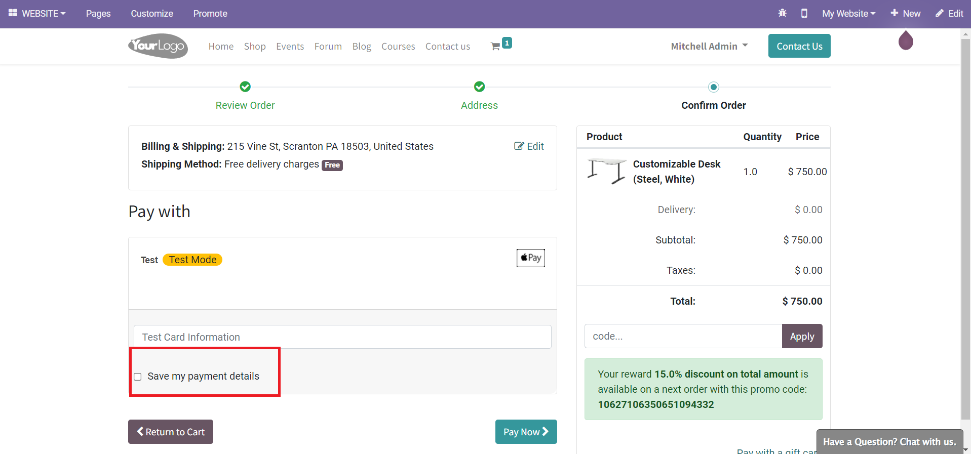 Odoo 15 Sales Module