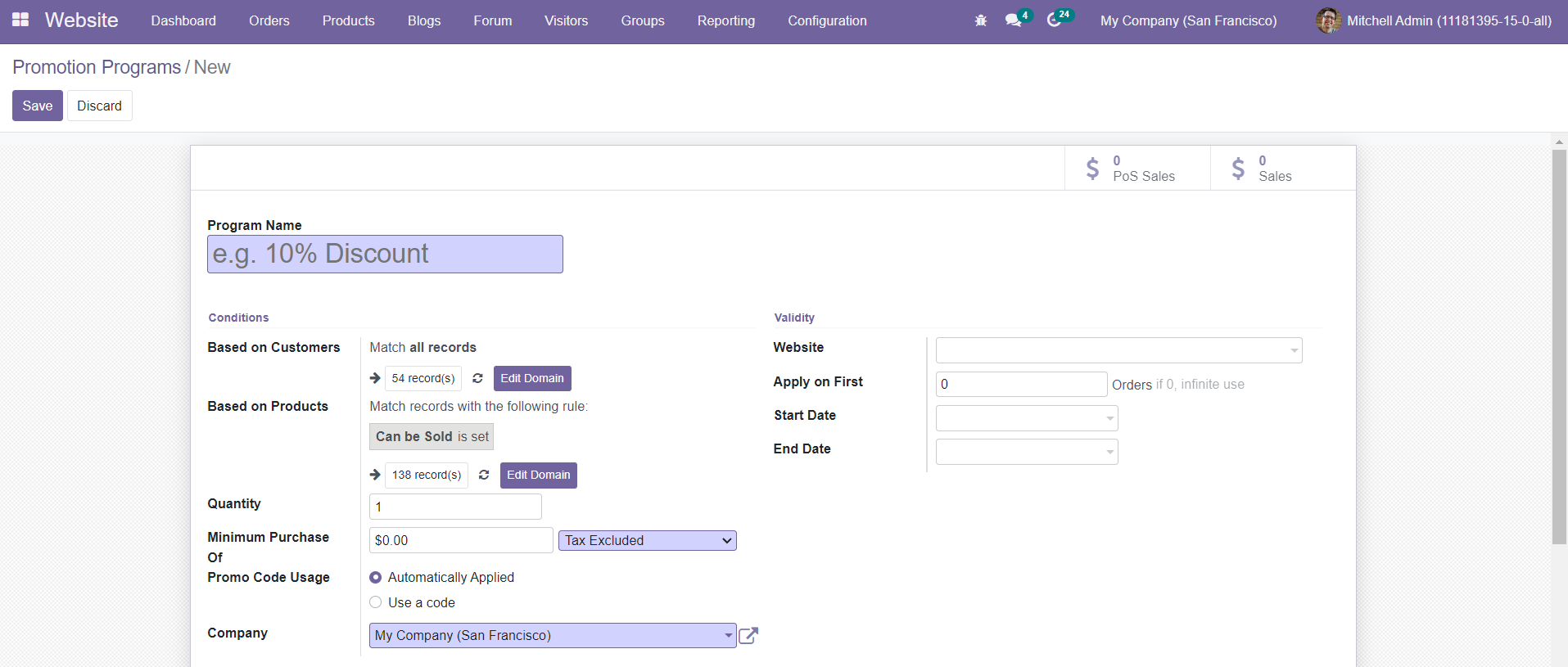 Odoo 15 Sales Module