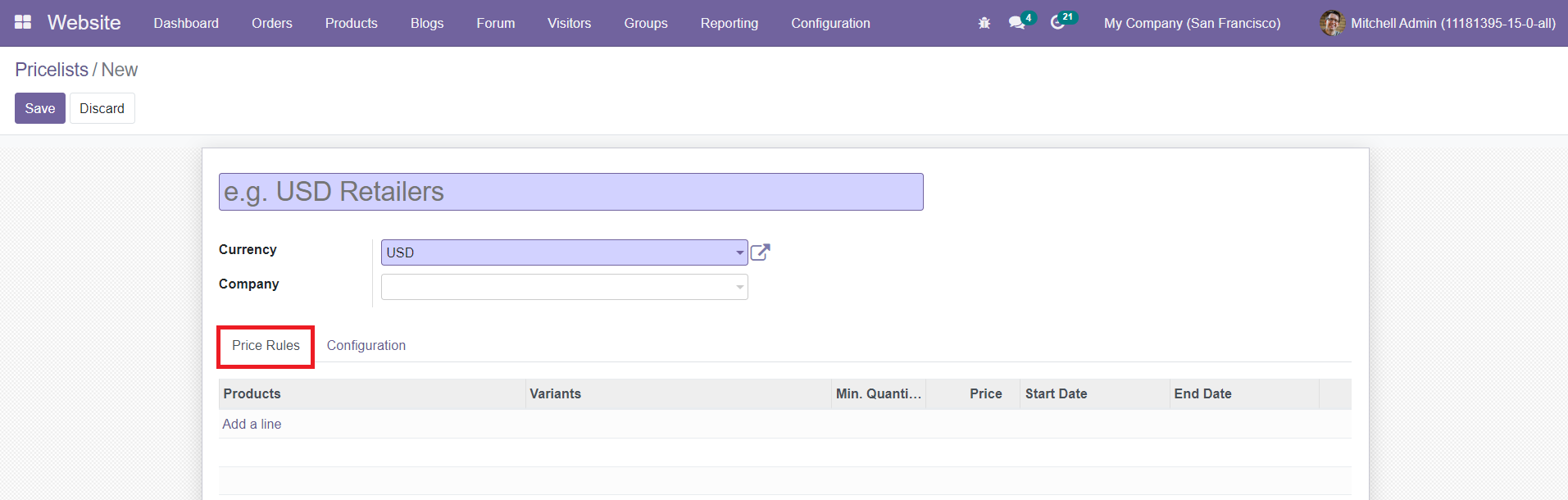 Odoo 15 Sales Module