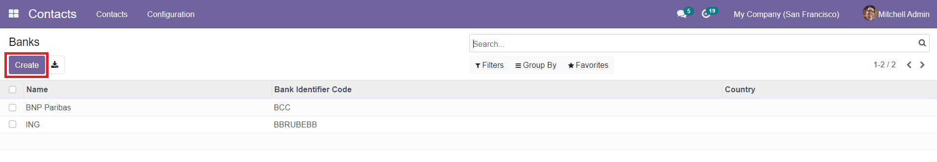 Odoo 15 Contacts