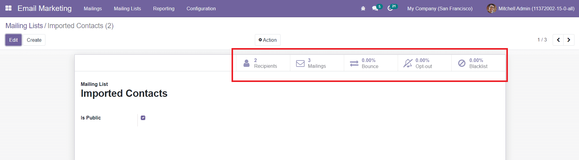 Odoo 15 Email Marketing