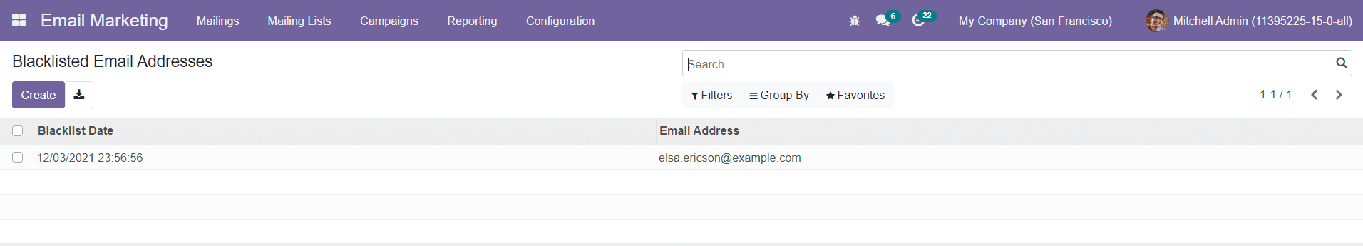 Odoo 15 Email Marketing