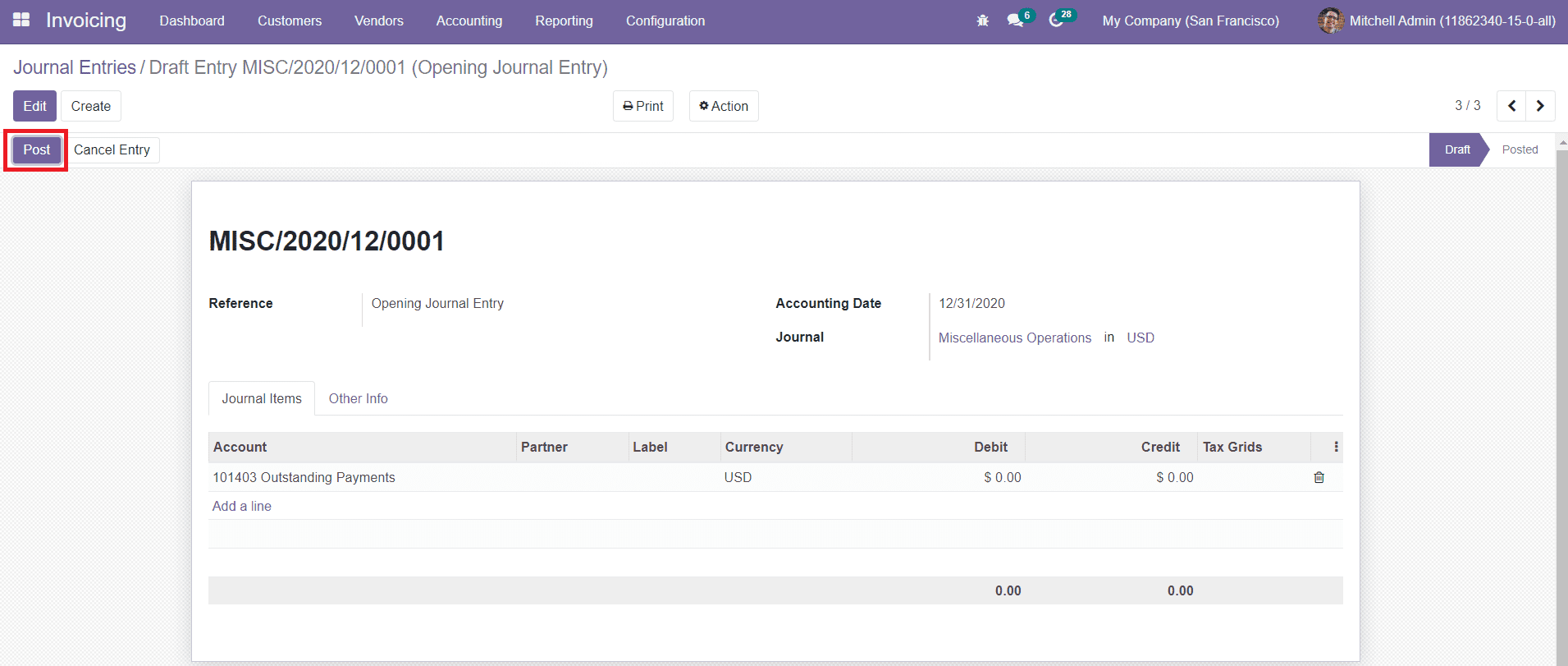 Odoo 15  Invoicing