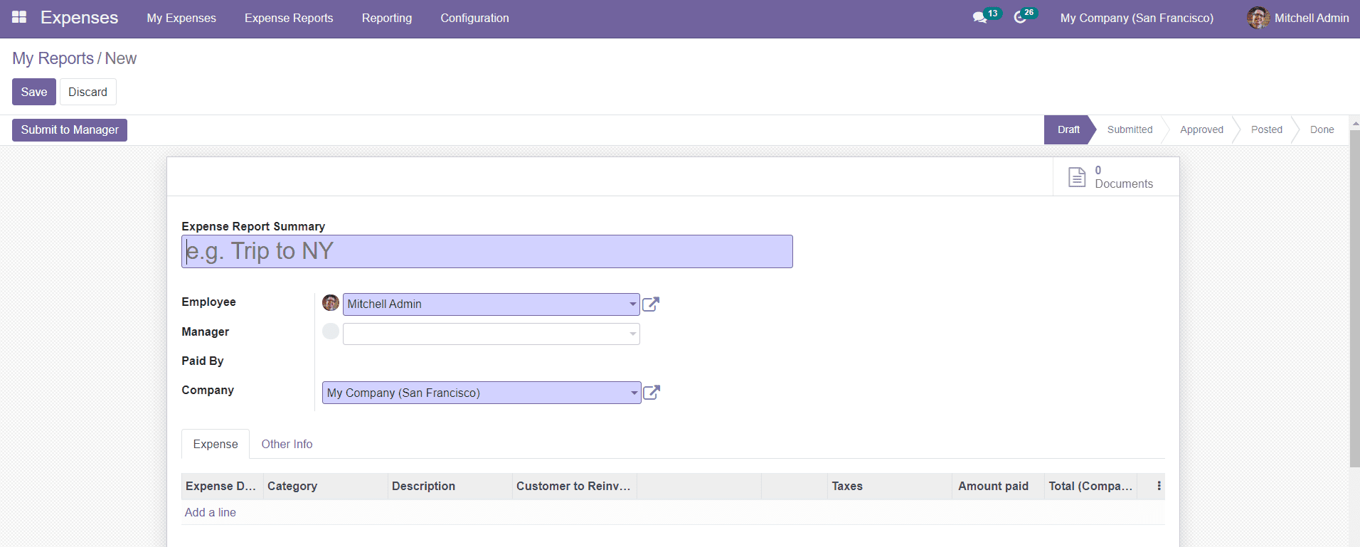 Odoo 15 Expense Management