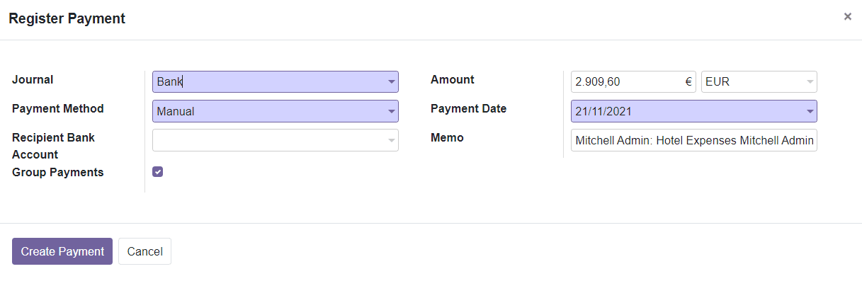 Odoo 15 Expense Management