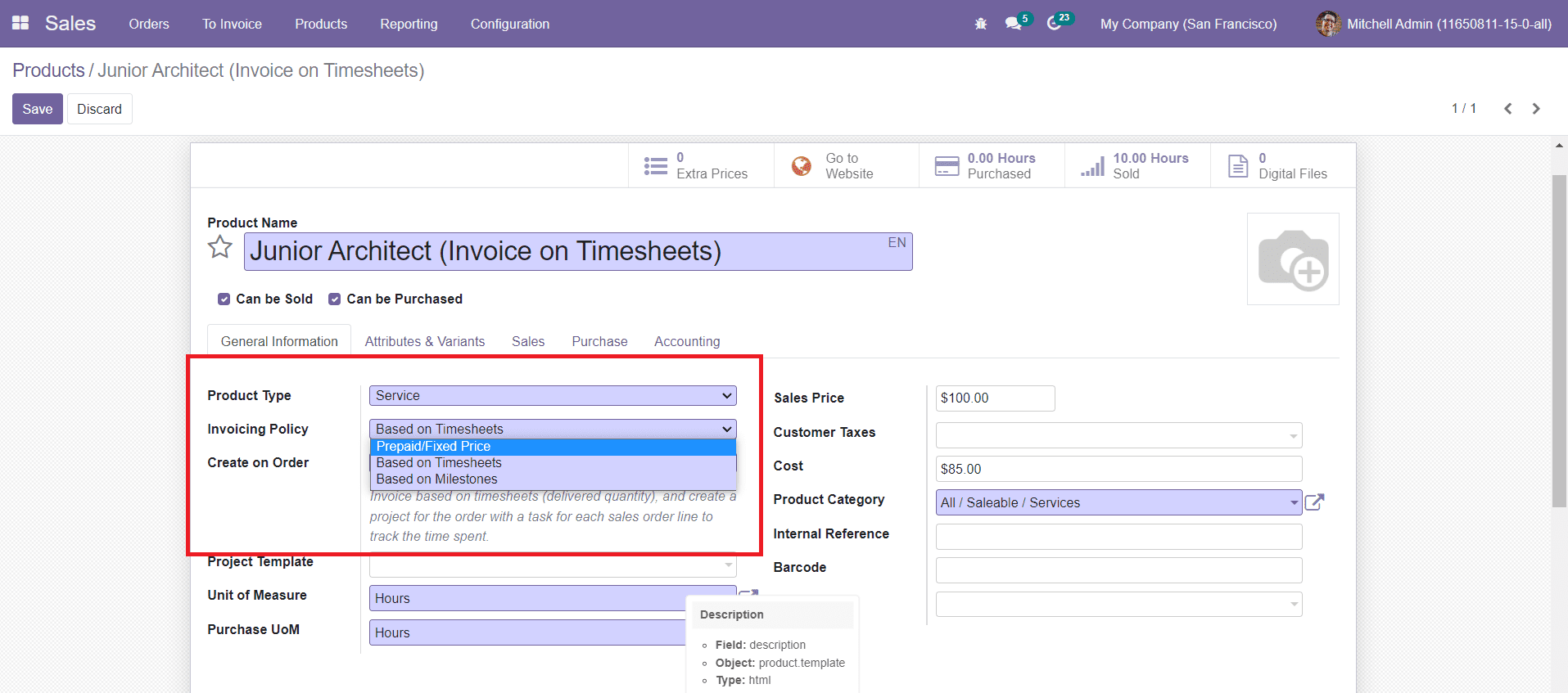 Odoo 15 Project Management