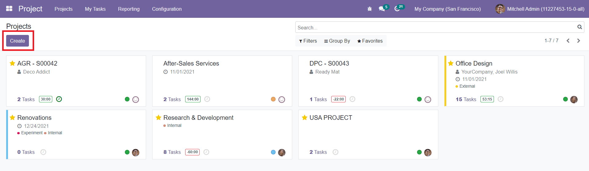 Odoo 15 Project Management