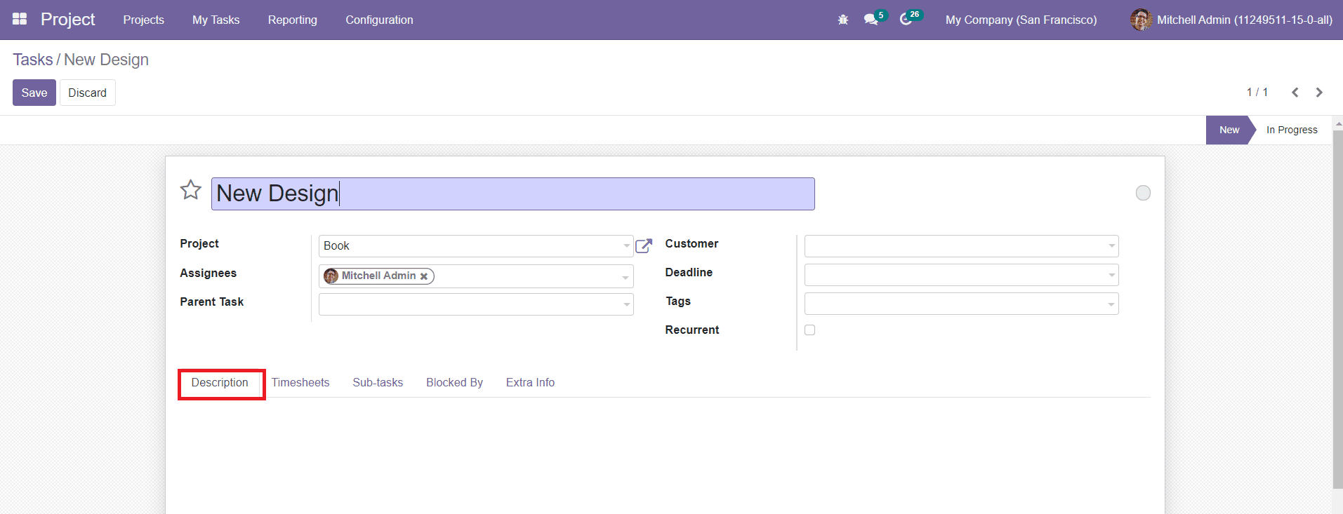 Odoo 15 Project Management