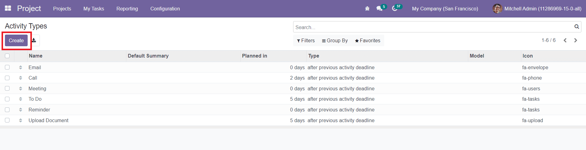 Odoo 15 Project Management