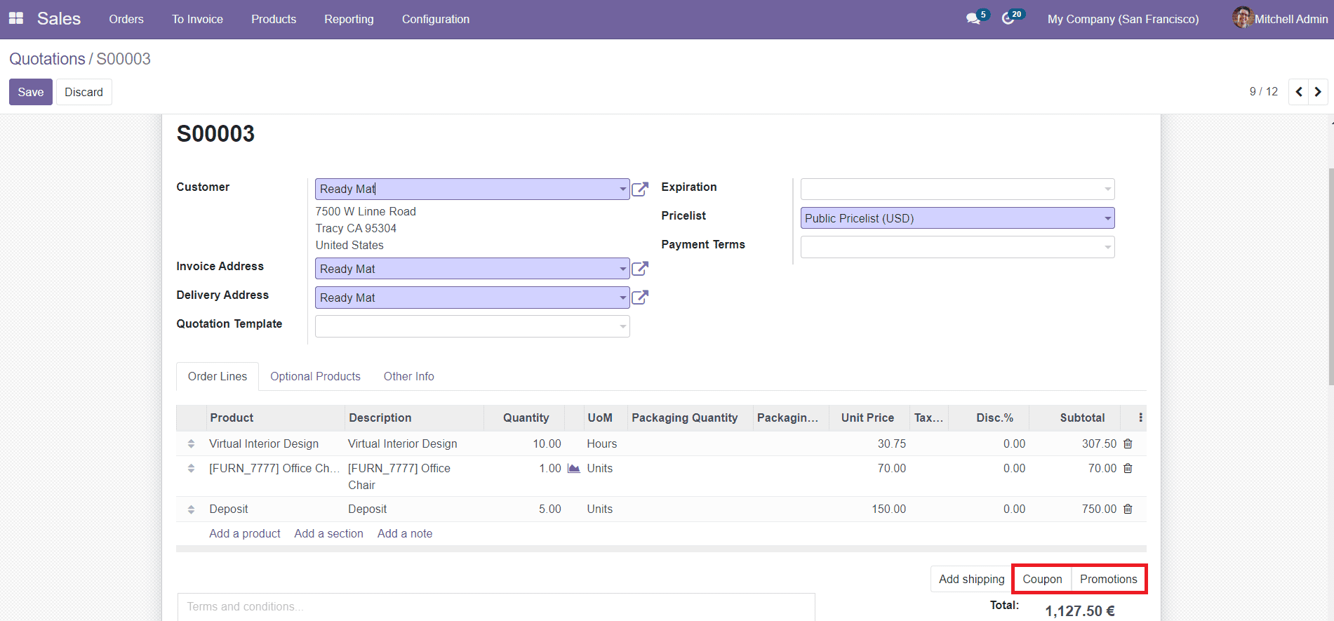 Odoo 15 Sales Module