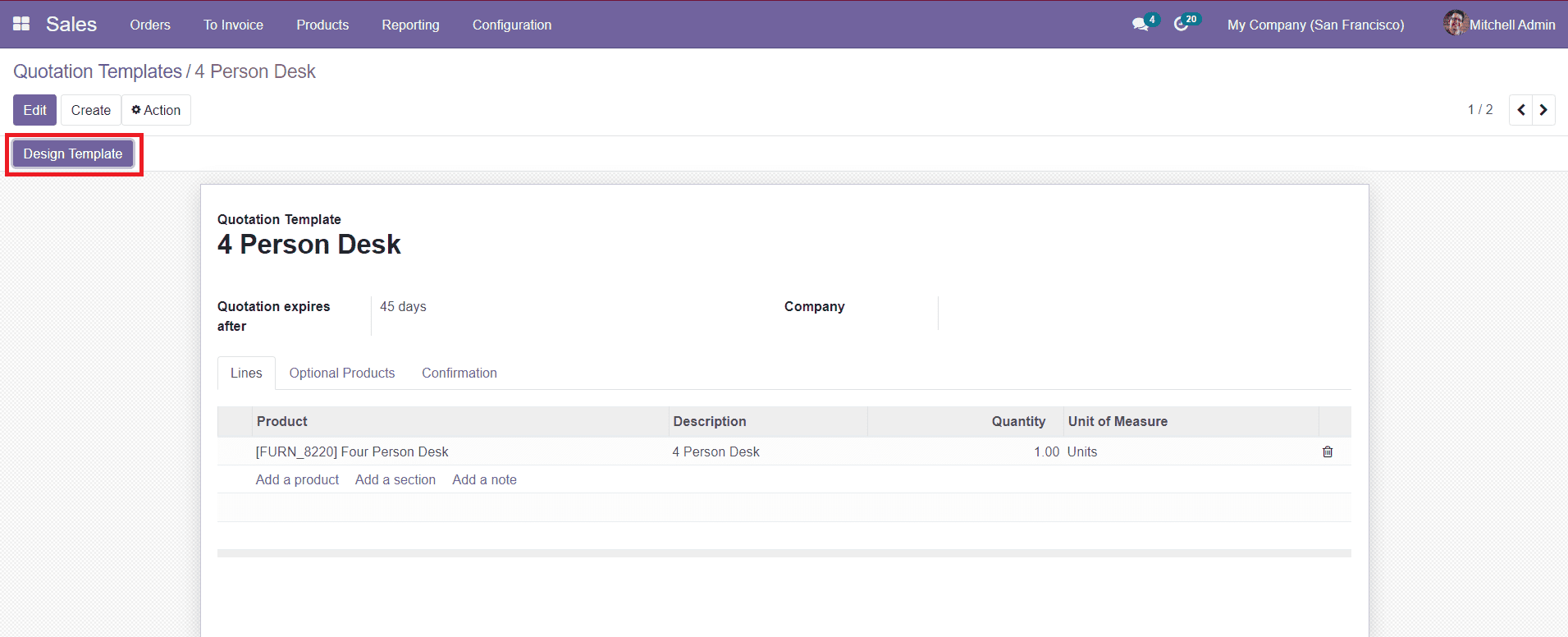 Odoo 15 Sales Module