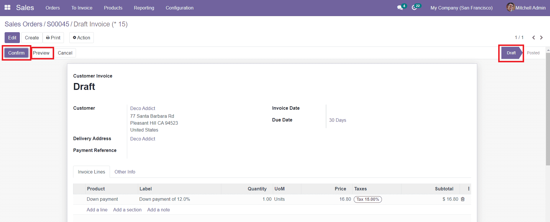 Odoo 14 Sales Module