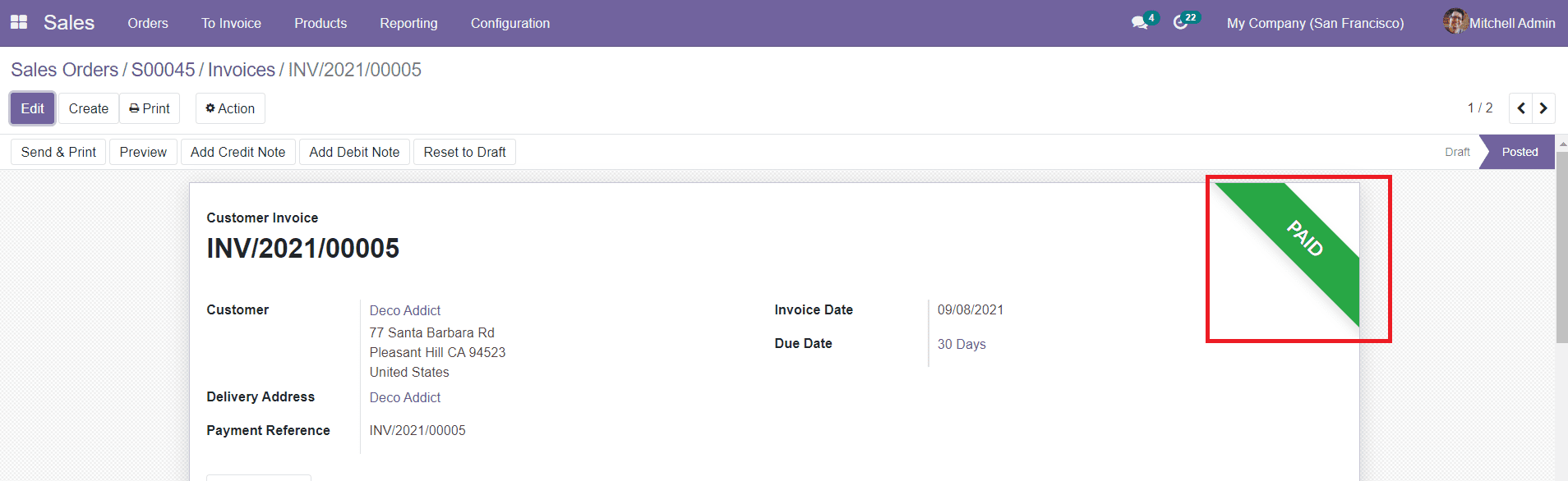 Odoo 14 Sales Module